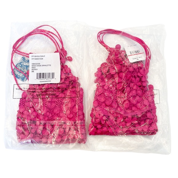 NWT FREE PEOPLE Pink Miss Dazie Longline Bralette - XS - Picture 4 of 4